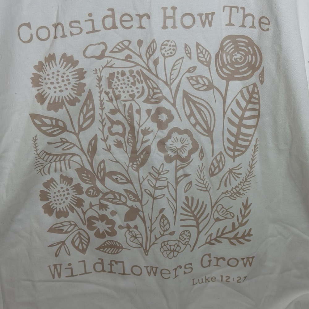 Consider How The Wildflowers Grow Luke 12:27 Shirt, Bible Verse Quotes Shirt, Ch - Picture 2 of 4